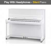 Kawai K-300 ATX 4 SL Snow White Polished Upright Piano (Silver Fittings)